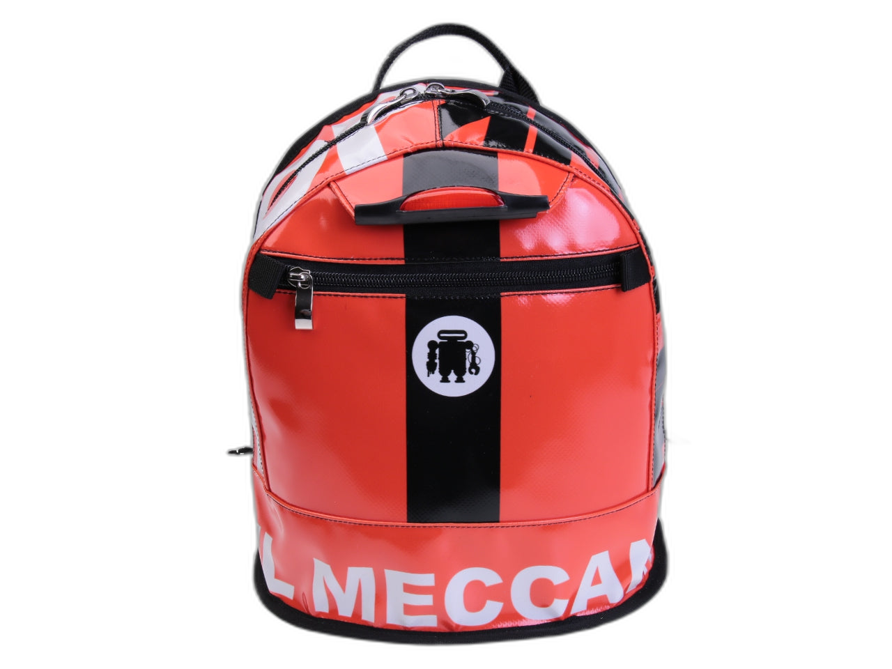 ZAINO ROSSO MODELLO SUPERINO REALIZZATO CON TELONI DI CAMION. - Edizione limitata Paul Meccanico