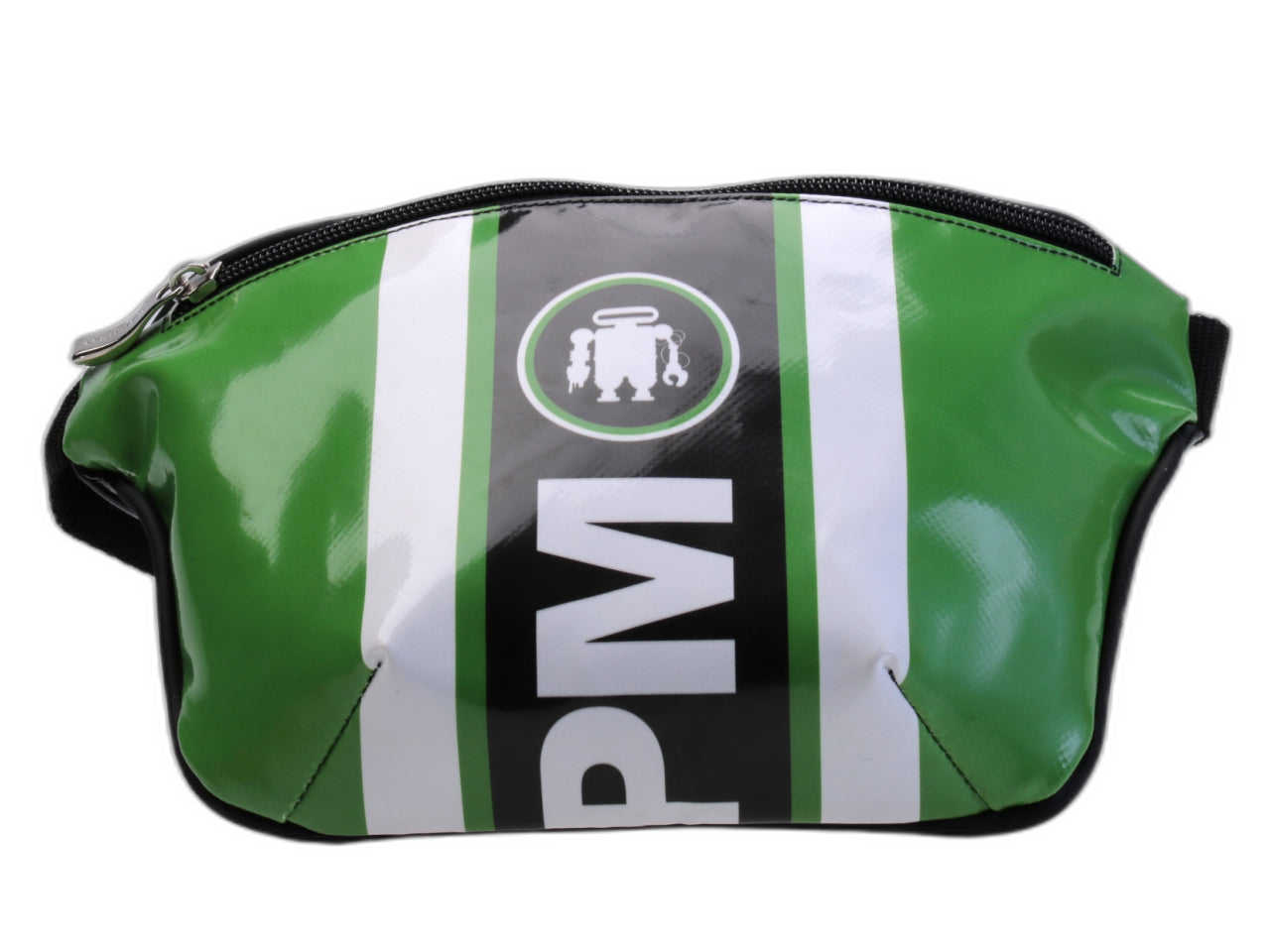 MARSUPIO VERDE, NERO E BIANCO. MODELLO FLEX REALIZZATO CON TELONE DA CAMION. - Edizione Limitata Paul Meccanico