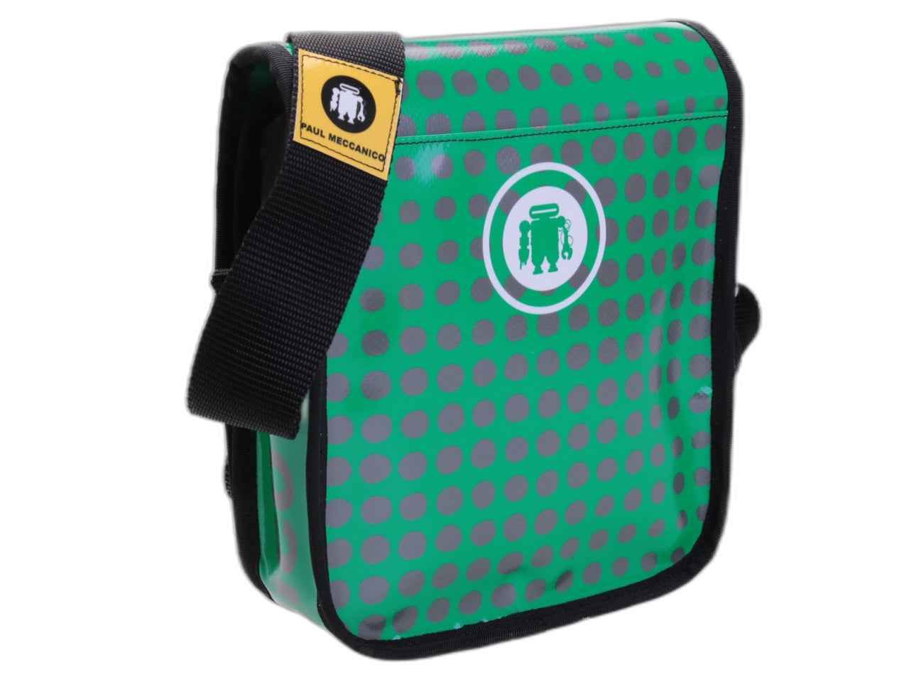 BORSA CROSSBODY VERDE FANTASIA POIS. MODELLO MIPOK IN TELONE DA CAMION.