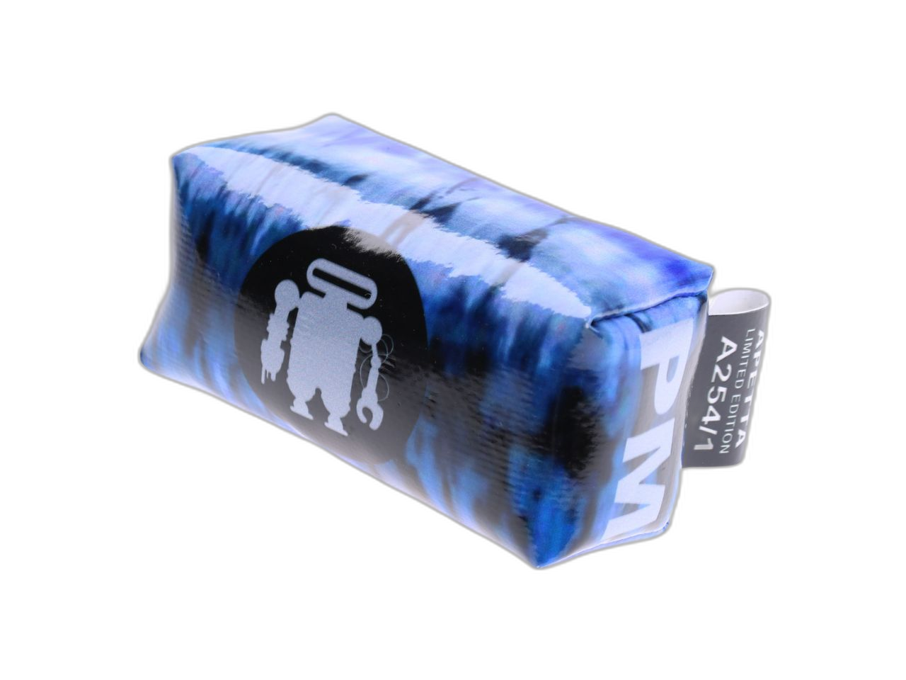 ...PENCIL CASE DESIGN KEYCHAIN LIGHT BLUE COLOURS WITH TIE DYE FANTASY.