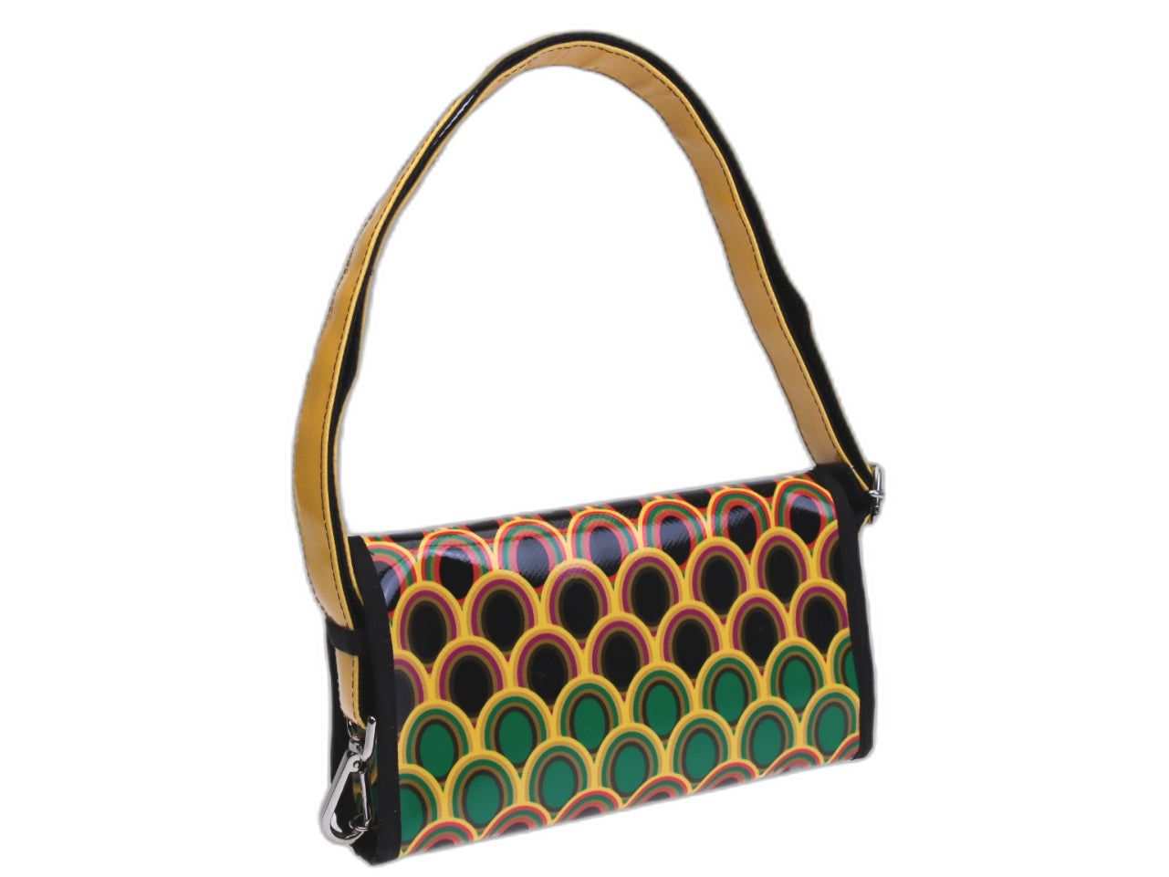 POCHETTE IN MAIOLICA FANTASIA. MODELLO DI CARAMELLA REALIZZATO CON TELONI DI CAMION. - Edizione limitata Paul Meccanico