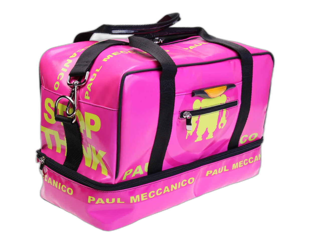 BORSA A MANO FUCSIA 40 X 20 X 25 CM. MODELLO FLYME IN TELONE DA CAMION.